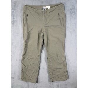 Columbia Titanium Pants Womens 8 Gray / Olive Nylon Hiking Outdoor Scrunch Legs